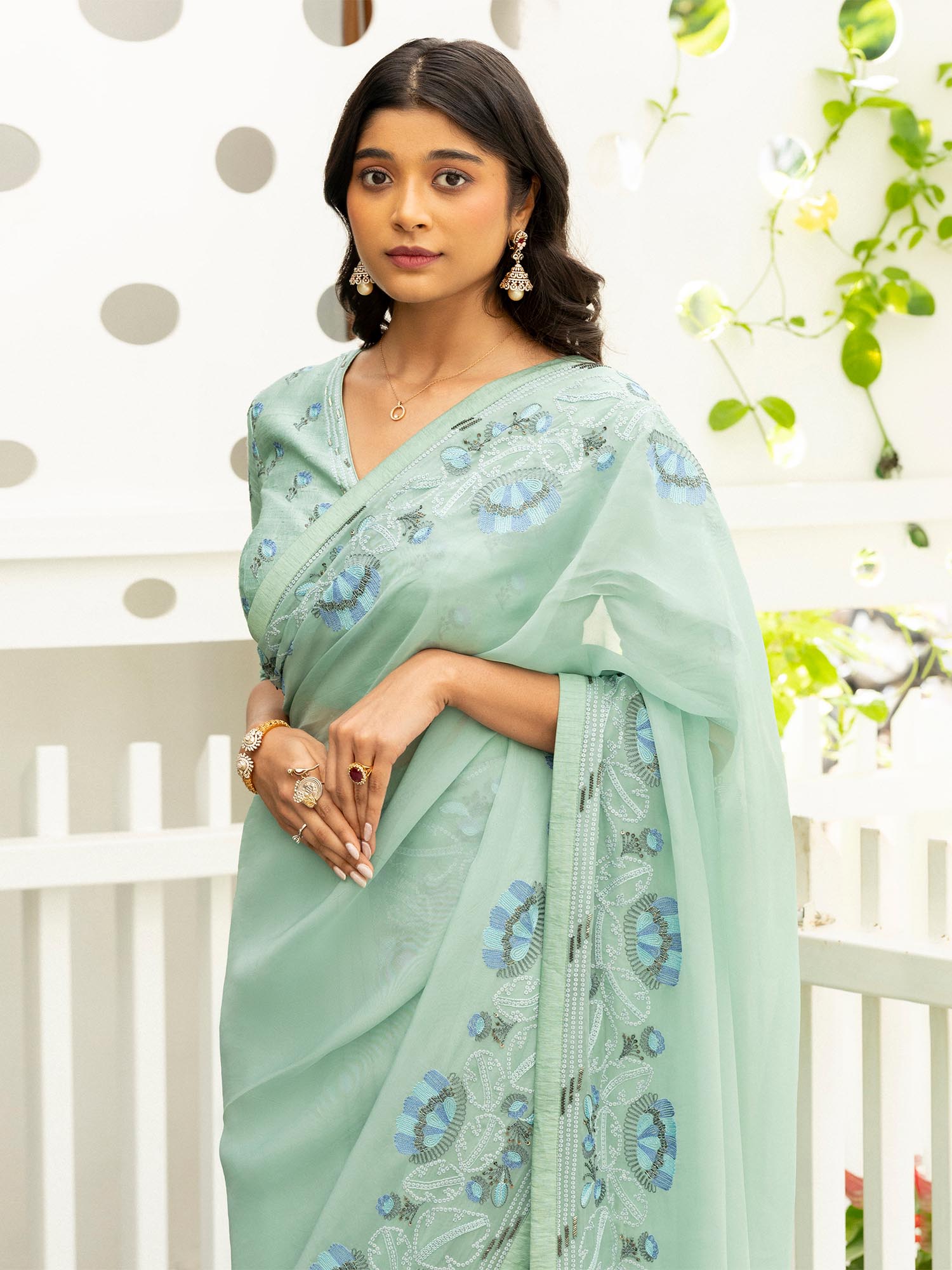 BLUE ORCHID SAREE