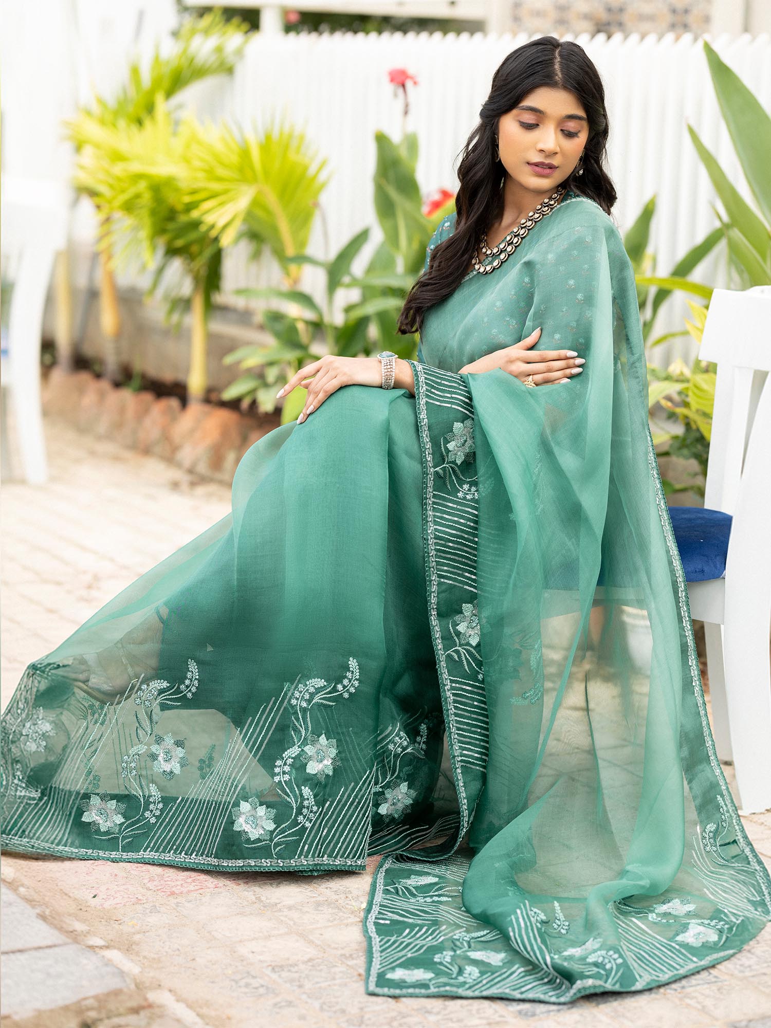 EMERALD GARDEN SAREE