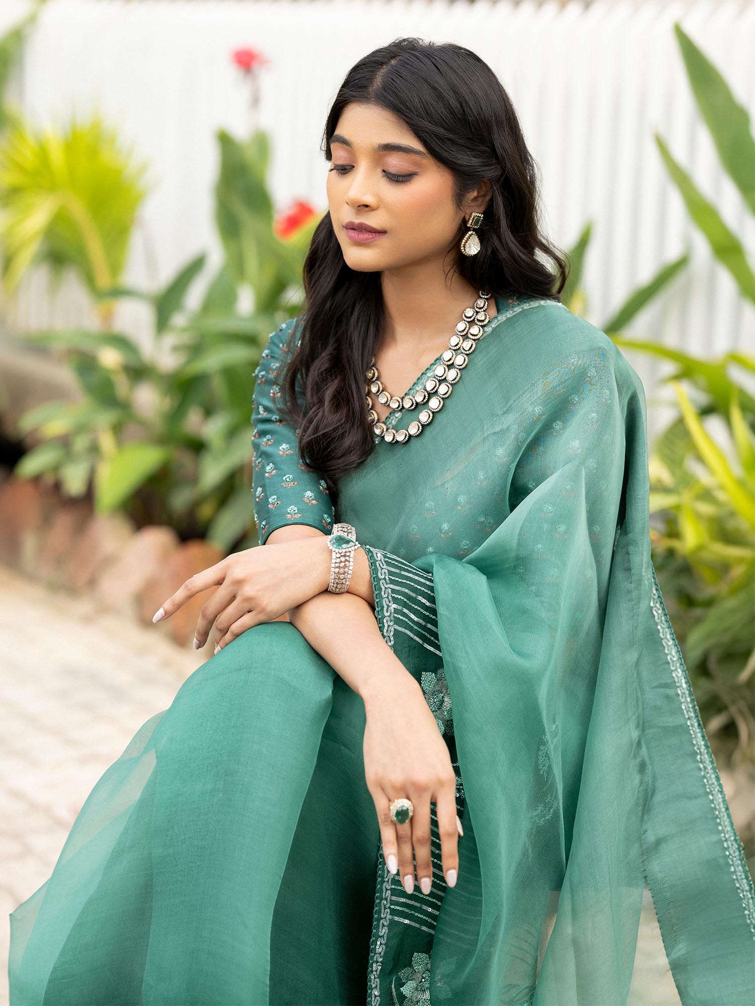 EMERALD GARDEN SAREE