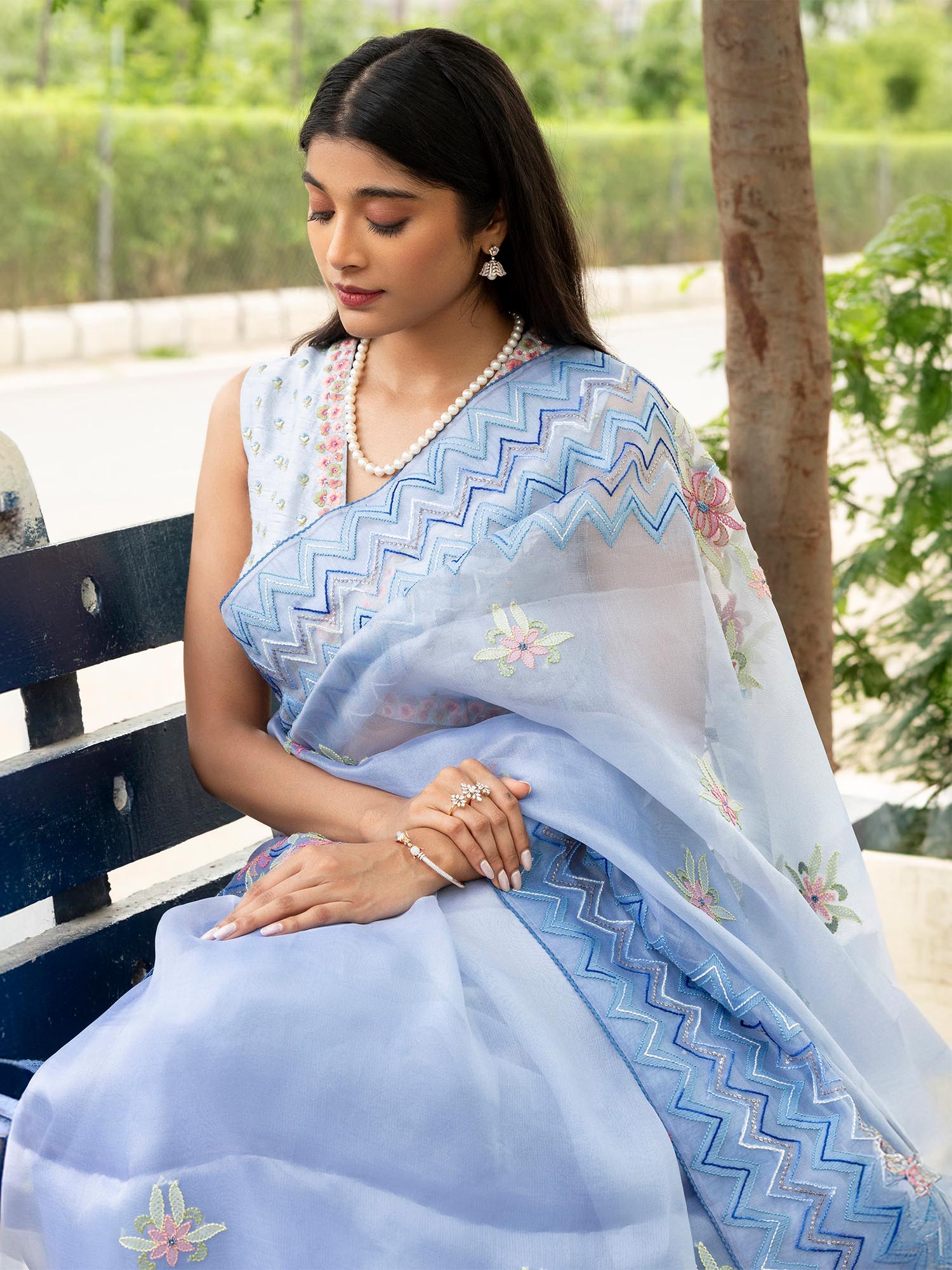 SERENE BLUE SAREE