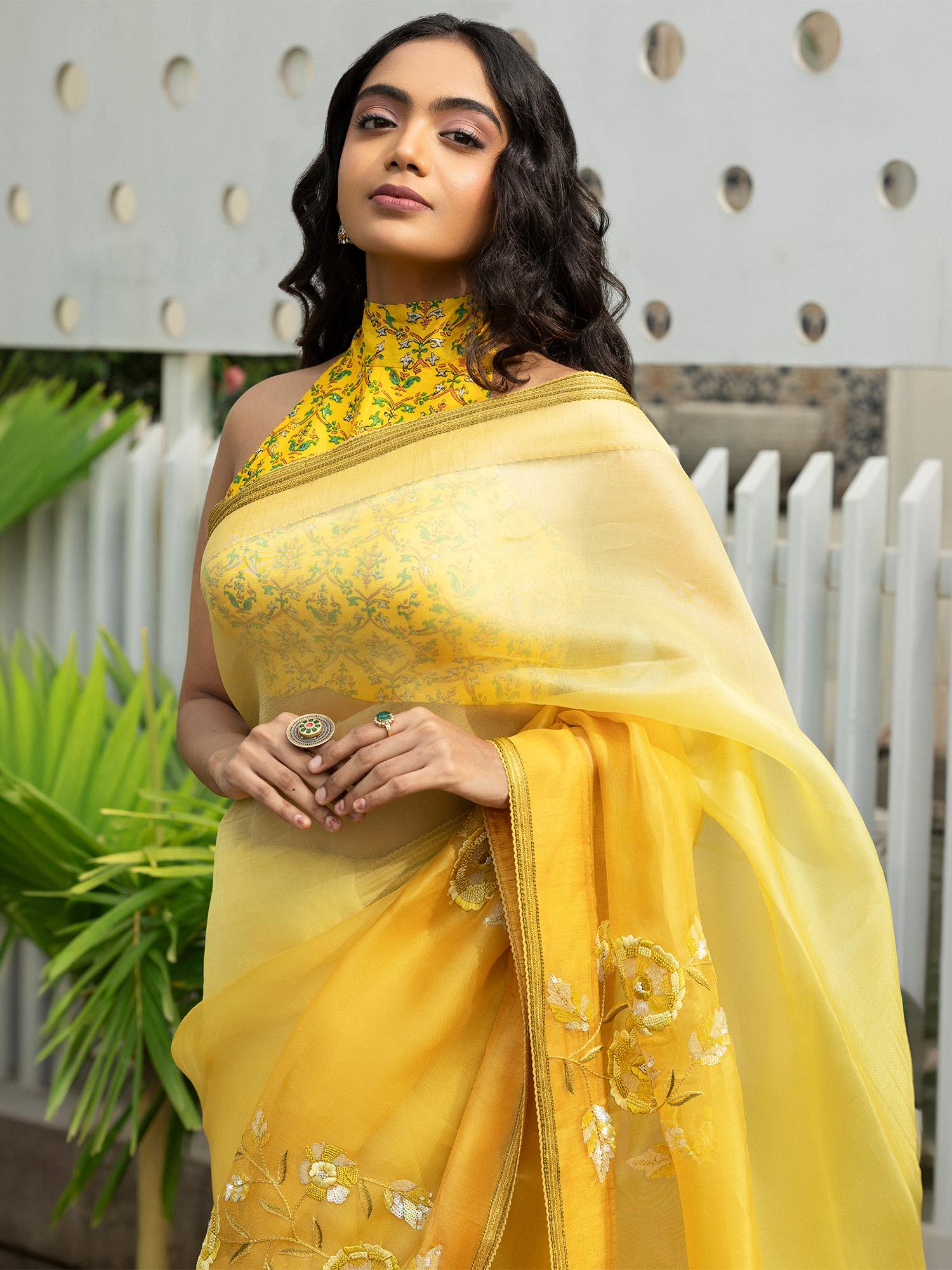 SUNLIT MARIGOLD SAREE